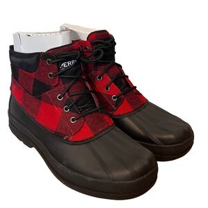 NWT Men's Sperry Cold Bay Chukka Duck Boots Buffalo Check Size 10.5